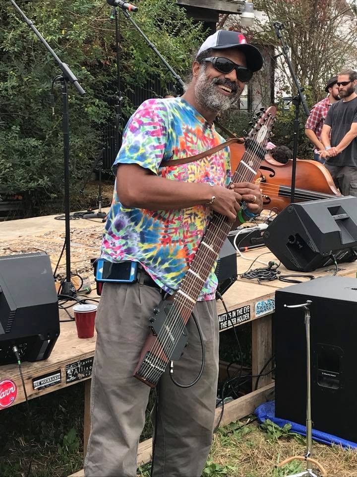 Frank playing the Chapman Stick